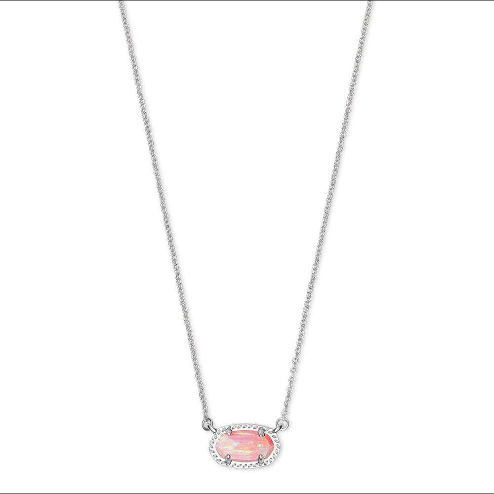 Rare Kendra Scott light pink opal necklace